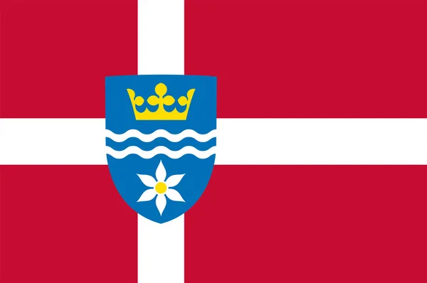 Bandera de Halsnes es un municipio de Dinamarca. — Vector de stock