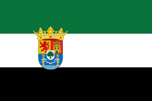 Vlag van Extremadura in Spanje — Stockvector