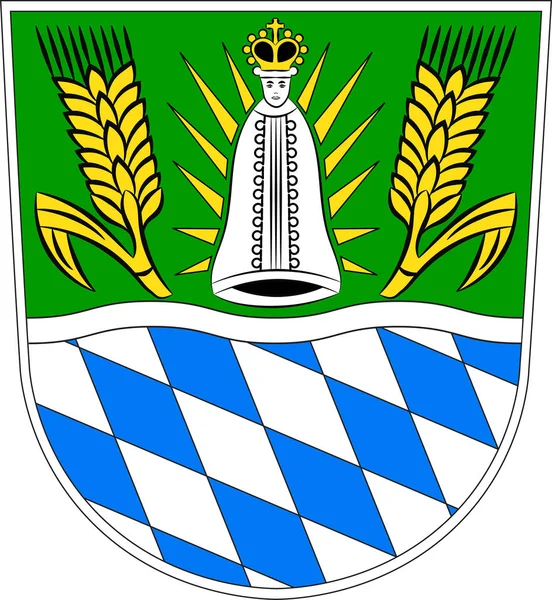 ドイツ、バイエルン州下部のストラウビング・ボーゲンの紋章 — ストックベクタ