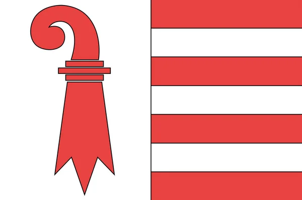 Прапор Республіки і кантону Юра в Швейцарії — стоковий вектор