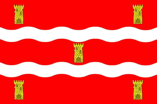 Vlag van Deux-Sevres in Nouvelle-Aquitaine is de grootste administratieve — Stockvector