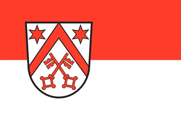 Vlag van Preussisch Oldendorf, Noord-Rijnland-Westfalen, Duitsland — Stockvector