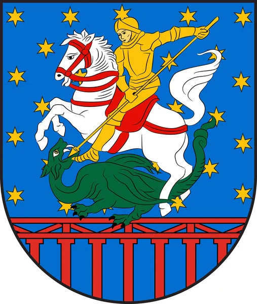 デンマーク中部ユトランド地域におけるホルステブロの紋章 — ストックベクタ