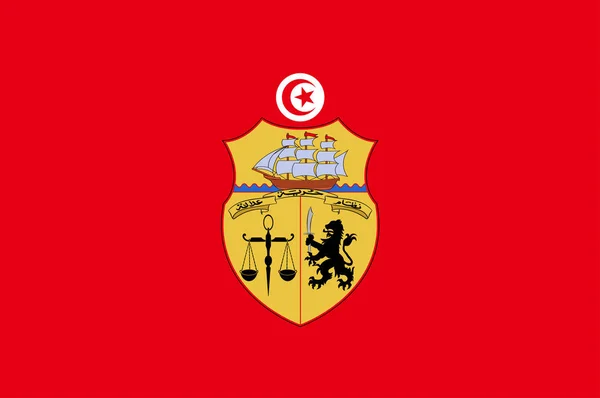 Bandeira da Tunísia — Vetor de Stock