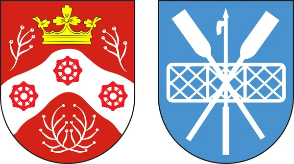 Escudo de armas de Lyngby-Taarbek es un municipio de Dinamarca. — Vector de stock