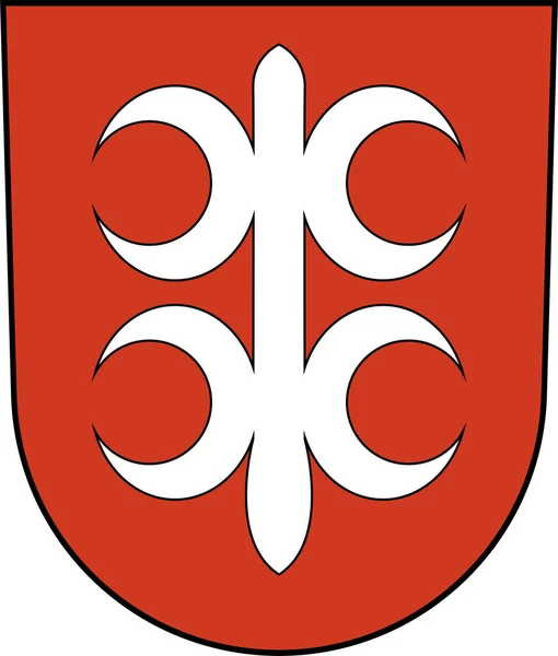 瑞士威蒂克翁的徽章 — 图库矢量图片