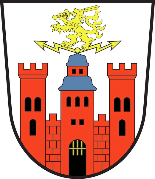 Escudo de armas de Pirmasens en Renania-Palatinado, Alemania — Vector de stock