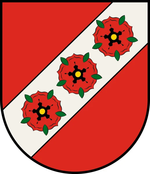 北ライン・ウェストファリアのローゼンダールの紋章、ドイツ — ストックベクタ