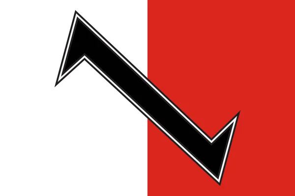 Halberstadtská vlajka v Sasku-Anhalt v Německu — Stockový vektor