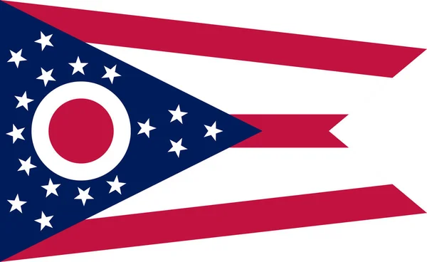 Bandera de Ohio, Estados Unidos — Vector de stock