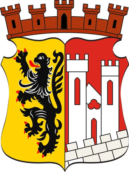 Escudo de la ciudad de Juelich en Renania del Norte-Westfalia, Alemania — Vector de stock