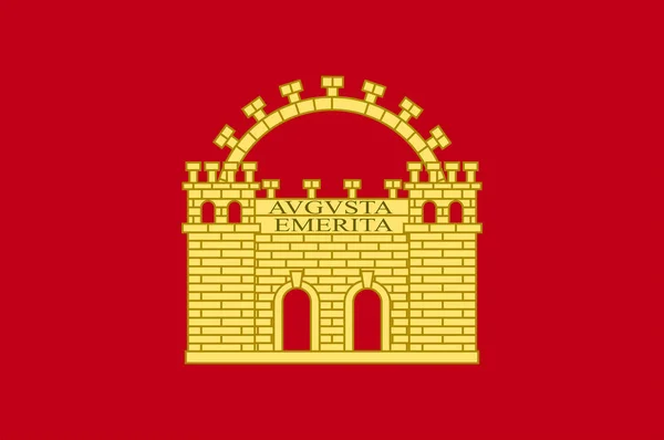 Bendera Merida di Extremadura Spanyol - Stok Vektor