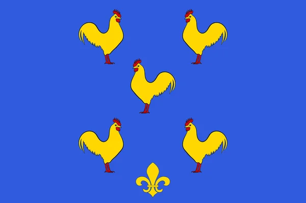 Bandeira de Yssingeaux em Haute-Loire da região de Auvergne-Rhone-Alpes — Vetor de Stock
