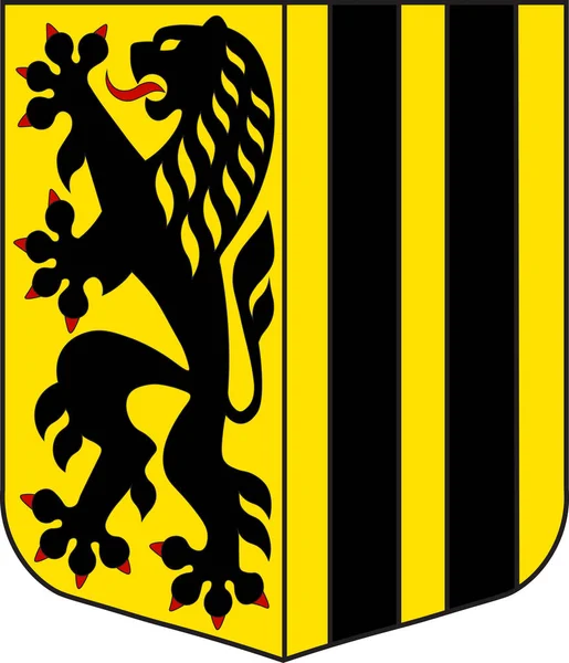 Wapen van Dresden in Saksen — Stockvector