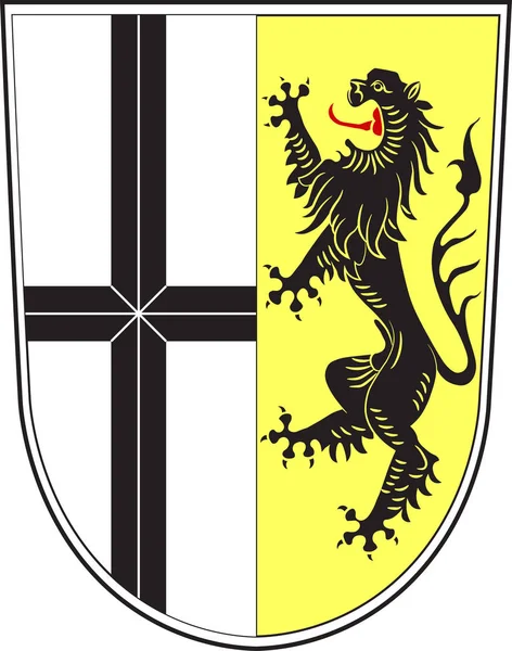 Kuzey Ren-Vestfalya eyaletindeki Neuss arması, Almanya — Stok Vektör