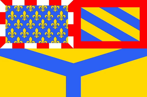 Bandera de Yonne en Borgoña, Francia — Archivo Imágenes Vectoriales