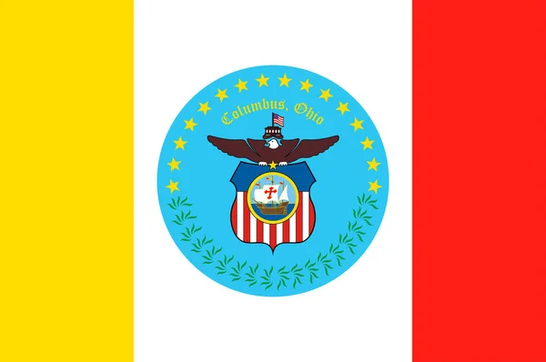 Columbus flagga i Ohio, USA — Stock vektor