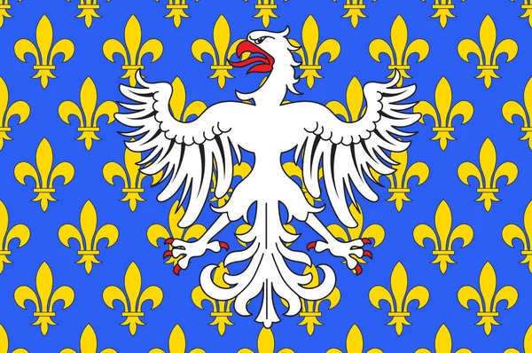 Bandeira de Le Puy-en-Velay in Haute-Loire of Auvergne-Rhone-Alpes r —  Vetores de Stock