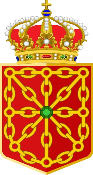 Escudo de Navarra en España — Vector de stock