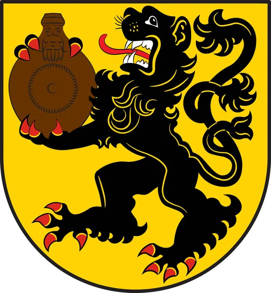 德国北莱茵-威斯特法伦州弗雷琴的军徽 — 图库矢量图片