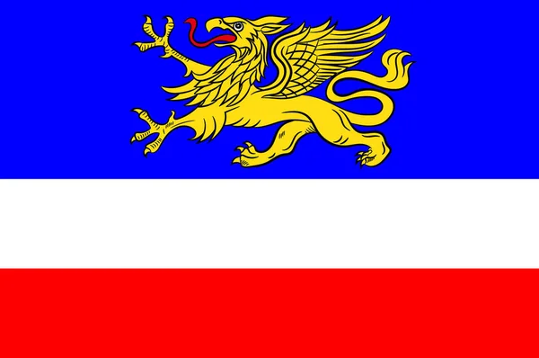 메클렌부르크 포르포메른의 로스토크 국기, 독일 — 스톡 벡터