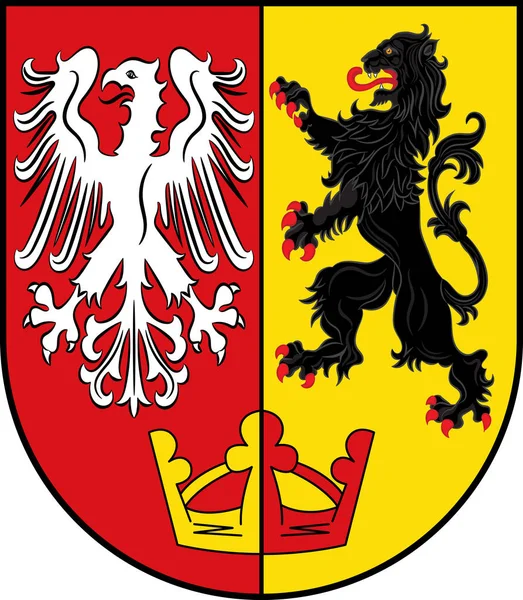 Vapensköld av dåliga Neuenahr-Ahrweiler i Rhineland-Palatinate, — Stock vektor