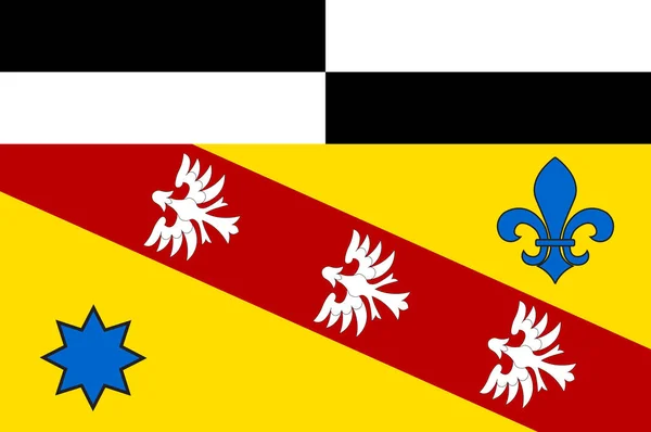 Bandeira de Saarlouis no Sarre, na Alemanha —  Vetores de Stock