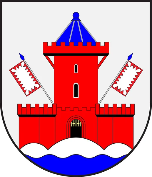 Герб міста Бад-Сегеберг на Шлезвіг-Гольштейн в Німеччині — стоковий вектор