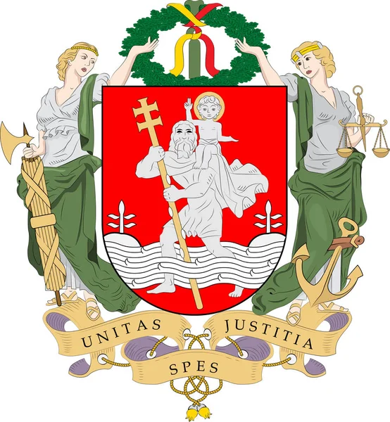 Armoiries de Vilnius ville en Lituanie — Image vectorielle