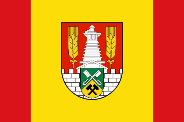 下部ザクセン州のザルツギッターの旗, ドイツ — ストックベクタ