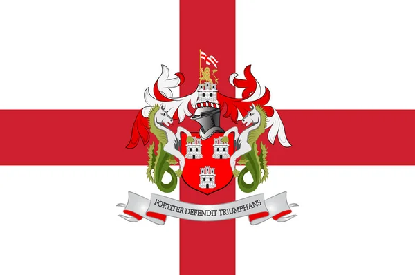 Flagge von newcastle upon tyne in england — Stockvektor