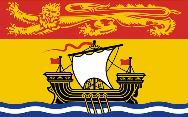 Flag of New Brunswick in Canada — Stock Vector