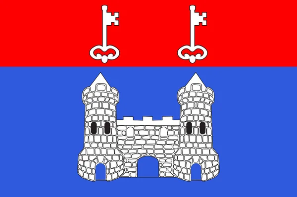 Bendera Chateau-Gontier di Mayenne dari Pays de la Loire adalah sebuah Regi - Stok Vektor