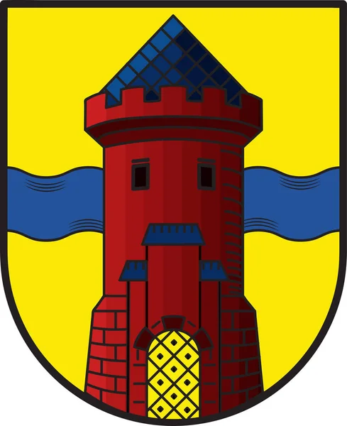 Escudo de armas de Delmenhorst en Baja Sajonia, Alemania — Vector de stock