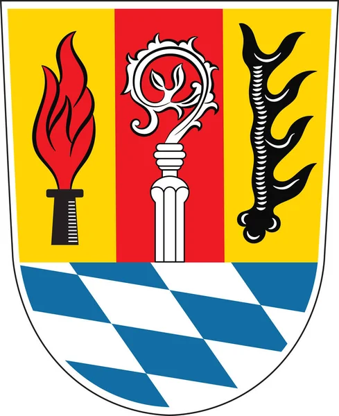 Coat of arms of Eichstatt in Upper Bavaria in Bavaria, Germany — Stock Vector