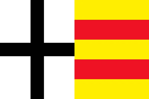 Olpes flagga i Nordrhein-Westfalen, Tyskland — Stock vektor