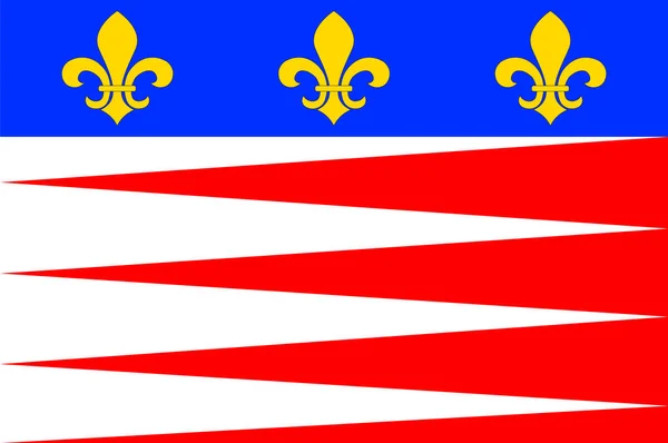 Vlag van Castres in de Tarn van Occitanie is een regio van Frankrijk — Stockvector