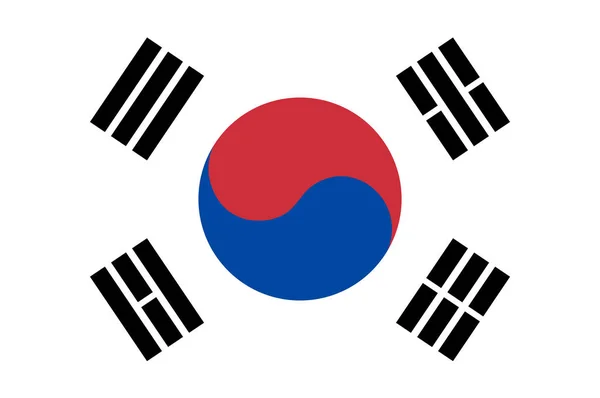 Bandiera di South Korea — Vettoriale Stock