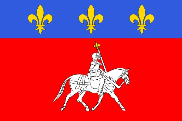 Flagge von Cognac in Nouvelle-Aquitaine ist die größte administrati — Stockvektor