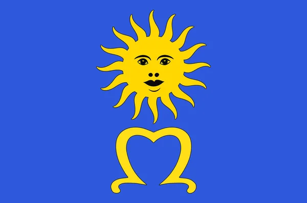 La bandiera di Mende a Lozere di Occitanie è una regione della Francia — Vettoriale Stock