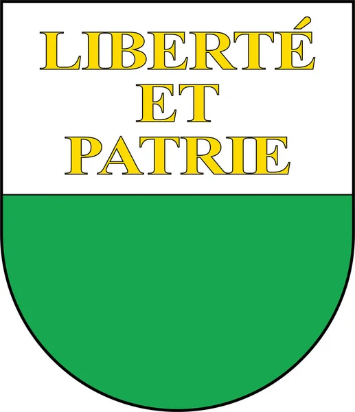 Escudo de armas del Cantón del Vaud en Suiza — Vector de stock
