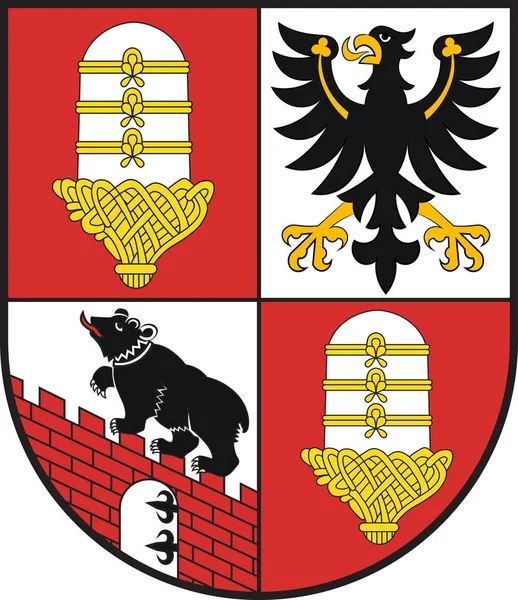 Escudo de armas de Salzlandkreis en Sajonia-Anhalt en Alemania — Vector de stock