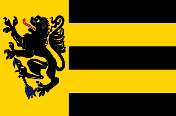 독일 노르트라인베스트팔렌의 니데겐 시의 국기 — 스톡 벡터