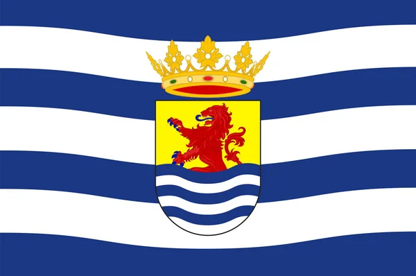 Bandeira de Zeeland, Países Baixos — Vetor de Stock