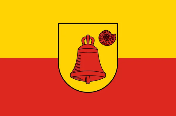 Luedinghausenská vlajka v Severním Porýní-Vestfálsku, Německo — Stockový vektor