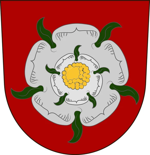 バイエルン州のアッパーバイエルンのローゼンハイムの紋章、ドイツ — ストックベクタ
