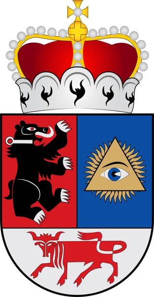 Герб города Шауляй в Литве — стоковый вектор