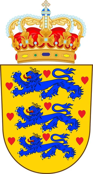 Escudo de armas de Dinamarca — Archivo Imágenes Vectoriales