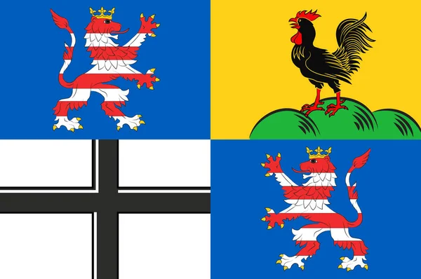 Flagge des Wartburgkreises in Thüringen in Deutschland — Stockvektor