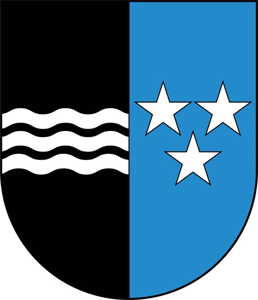 Wappen der Republik und des Kantons Aargau in der Schweiz — Stockvektor